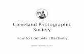 Cleveland Photographic Society · Final Thoughts on Presentation ... Ties aTies arre brokene broken. End-of-Year Competition