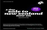 SALE 5 day sale to ENDS 11 JAN new zealand · 2015-09-11 · 5 day new zealand now on sale to SALE ENDS 11 JAN (Spread the word!) Travel periods and conditions apply Now is the best
