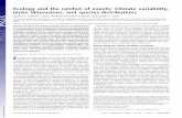 Ecology and the ratchet of events: Climate …...Ecology and the ratchet of events: Climate variability, niche dimensions, and species distributions Stephen T. Jacksona,1, Julio L.
