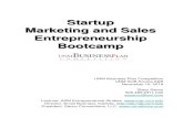 Startup Marketing and Sales Entrepreneurship …...Startup Marketing and Sales Entrepreneurship Bootcamp UNM Business Plan Competition UNM SUB Acoma A&B November 10, 2016 Stacy Sacco
