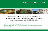 Criminal Code and Other Legislation (Mason Jett Lee ... · On 13 February 2019, the Criminal Code and Other Legislation (Mason Jett Lee) Amendment Bill 2019 (Bill) was introduced