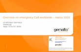 Overview on emergency Call worldwide status 2016...Overview on emergency Call worldwide –status 2016 eCall Days Germany Hamburg Sept. 22 & 23, 2016