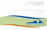 ENVIRONMENTAL LITERACY INDICATOR TOOL (ELIT) S D S V Ddoe.virginia.gov/instruction/environmental_literacy/environmental... · environmental literacy indicator tool (elit) summary