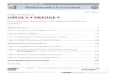 GRADE 5 • MODULE Table of Contents GRADE 5 • MODULE 4 · 2017-02-17 · Grade 5 • Module 4 Multiplication and Division of Fractions and Decimal Fractions OVERVIEW In Module