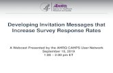 Developing Invitation Messages that Increase Survey ...€¦ · Developing Invitation Messages that Increase Survey Response Rates ... are getting respondents to open the e-mail request