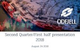 Second Quarter/First half presentation 2018 · 2018-08-24 · Second Quarter/First half presentation 2018. August . 24 2018. Agenda • Highlights • Financials • Operational review/Strategy