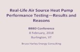 Real-Life Air Source Heat Pump Performance Testing ... · Bruce Harley Energy Consulting, LLC. 2nd site from project: Bruce Harley Energy Consulting, LLC. Electric Resistance Heat