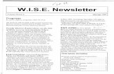 W.I.S.E. Newsletter - W.I.S.E. Family History Society€¦ · Chapter, as well as being a charter member of W.I.S.E. She will talk about the various records that are available for