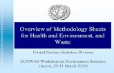 Session4-2 Overview of methodology sheets for Heatlh and ...unstats.un.org/unsd/environment/envpdf/UNSD ECOWAS Workshop 2… · Overview of Waste statisticsMethodology Sheets for