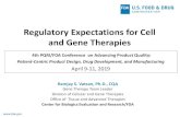 Regulatory Expectations for Cell and Gene Therapies · 2019-04-03 · Regulatory Expectations for Cell and Gene Therapies Ramjay S. Vatsan, Ph.D., CQA Gene Therapy Team Leader. Division