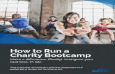 How to Run a Charity Bootcamp - The PTDC€¦ · HOW TO RUN A CHARITY BOOTCAMP 3 K I KK K K QII K T GGN[ K I TK EI IK I K IbK K K I K 6JG26'& EQO So, before you get started, check