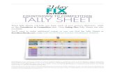 COUNTDOWN TO COMPETITION TALLY SHEET - Amazon S3 · Distributed by Beachbody, LLC, Santa Monica, CA 90404. Beachbody, LLC is the owner of the 21 Day Fix, Shakeology, Your Daily Dose