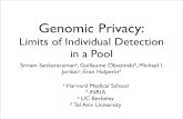 Genomic Privacy - Institute for Mathematics and its …...DTC and genomic privacy From the 23andMe website: 23andMe may collaborate with external parties. Under this informed consent,