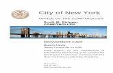 Scott M. Stringer COMPTROLLERProgram (APP) to address an anticipated needfor more principals in New York City schools. In July 2008, DOE entered into a requirements contract with NYCLA
