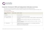 Inspection framework: NHS and Independent Ambulance services · Inspection framework: NHS and Independent Ambulance services Previously the core service frameworks for NHS and independent