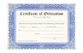 Certificate of Ordination - hooverwebdesign.com · Gospel Minister Certificate of Ordination Template Keywords: minister of the gospel certificates, printable certificate of ordination,