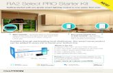 RA2 Select PRO Starter Kit - Lutron Electronics · 2020-05-14 · The Lutron logo, Lutron, Claro, LED+, ... (RR-SEL-REP2-BL) Getting started with pro-grade smart lighting control