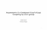 Asymmetric Cu-Catalyzed C(sp Coupling by Liu’s groupinoue/assets/img/archive-pdf/... · O base EWG R1 R2 O EWG R1 R2 R O 2. Electrophilic alkynylation 3. Sonogashira-type cross-coupling