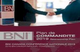 2 SPONSORSHIP PLAN - 2019 BNI CANADA NATIONAL … · atteindre efficacement votre clientèle cible. • Grow Business Prospects : Your sponsorship will attract recommendations that