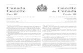 Vol. 27, No. 3 Vol. 27, no Canada Gazette du Canadagazette.gc.ca/rp-pr/p3/2005/g3-02703.pdfVol. 27, No. 3 Vol. 27, no 3 TABLE OF CONTENTS TABLE DES MATIÈRES 1. Acts of the Parliament
