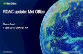 RDAC update: Met Officeadf5c324e923ecfe4e0a...• Available through the Met Office Hadley Centre Observations website Production - reprocessed datasets. Use of data in our ocean prediction