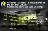 Weather Forecast Improvements at the UK Met Office...Weather Forecast Improvements at the UK Met Office: Responding to the Big Data Challenge Vicky Pope Input from Rich Carne, Alex