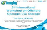 Workshop on Offshore Geologic CO Storage · 10/17/2018  · Workshop on Offshore Geologic CO2 Storage Tim Dixon, IEAGHG CSLF Technical Group. 17 October 2018. Tim Dixon. 1, Susan