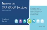 SAP HANA Services A research report comparing provider ... · 1 Executive Summary 2 Introduction 13 BW on HANA – Midmarket 22 BW on HANA – Large Accounts 31 Suite on HANA & S/4HANA
