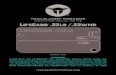 TRAILBLAZER INSTRUCTION MANUAL FOR THE LIFECARD .22LR / WMR · lifecard.22lr /.22wmr (actual size) warning! please read and understand this instruction manual before taking the pistol