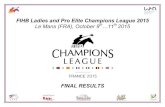 FIHB Ladies and Pro Elite CLs 2015 - results ver...FIHB Ladies and Pro Elite Champions League – Le Mans (FRA), Oct.9th..11 th 2015 Program – ver.2.3 ... 19:00 Welcome Cocktail