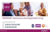 WEBINAR: Homecare and Supported Living · WEBINAR: Homecare and Supported Living In partnership with. Setting the scene • Feedback from our Twitter poll. Key themes • Market outlook