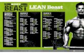 Body Beast Workout Schedule (Lean Beast) Beast Workout...آ  2015-07-19آ  LEAN Beast For those who want