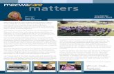 matters - mecwacare€¦ · matters Autumn 2019 newsletter Welcome to the Autumn edition of mecwacare matters, as we celebrate our 60th year of providing care to the community. From