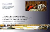 THIRD ROUNDTABLE WORKSHOP FOR AFRICAN ... Report final.pdf1 1. Executive Summary This report summarises proceedings of a roundtable workshop for African Cabinet Secretaries held in