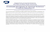 Graduate Program in Animal Science Student Handbook€¦ · The Department of Animal Science in Penn State's College of Agricultural Sciences offers a Graduate Program in Animal Science