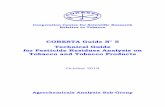 CORESTA Guide N° 5 Technical Guide for Pesticide Residues ...€¦ · CORESTA Guide No. 5 – October 2018 5/26 1. SAMPLE RECEIPT AND SAMPLING 1.1 The objective of sampling should