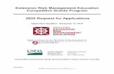 Extension Risk Management Education Competitive Grants ... · applications for the Extension Risk Management Education Competitive Grants Program. This announcement seeks applications