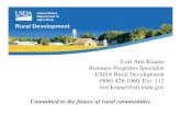 USDA Rural Development PowerPointorigin-sl.michigan.gov/documents/mdard/Lori_Krause_Presentation_5… · USDA Rural Development • 500 offices • 6,000 professionals • 40 loan