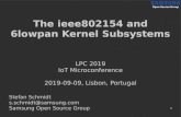 The ieee802154 and 6lowpan Kernel Subsystems · 2019-09-16 · 9 IEEE 802.15.4 IEEE specifications for Low-Rate Wireless Personal Area Networks (LoWPAN) Not only low-rate, but also