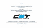 CST Level I Test & Answers · 5 CST Level I Sample Test-Answers & Guide Survey History 1. The United States Public Land Survey System was established under the direction and guidance