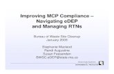 Improving MCP Compliance – Navigating eDEP and ...Improving MCP Compliance – Navigating eDEP and Managing RTNs of Massachusetts Department ENVIRONMENTAL PROTECTION TrainingAgenda