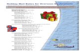 Holiday Mail Dates for Overseas DestinationsHoliday Mail Dates for Overseas Destinations **Special release from the U.S. Department of Defense Ensure that your holiday cards and packages
