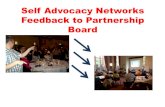 Self Advocacy Networks Feedback to Partnership Board · Self Advocacy Feedback • Blackpool Self advocacy conference 2016 • We attended workshops on dance and movement, hate crime,