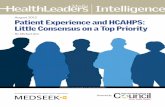 August 2012 Patient Experience and HCAHPS: Little ... you can turn the data into decisions for your