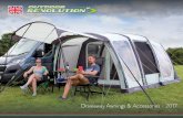 Driveaway Awnings & Accessories - 2017 · - Three Reflective Endurance Storm Straps. - Side Door Inflatable Eyebrow Canopy. - Sewn In Groundsheet. - Tinted Windows. - Embossed Zip-In