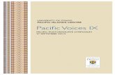 UNIVERSITY OF OTAGO PACIFIC ISLANDS CENTRE Pacific … · UNIVERSITY OF OTAGO PACIFIC ISLANDS CENTRE PACIFIC POSTGRADUATE SYMPOSIUM 27 SEPTEMBER 2O12 Pacific Voices IX. 1 ... been