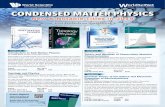 CONDENSED MATTER PHYSICS - worldscientific.comand research into semiconductor physics. It deals with elementary excitations in bulk and low-dimensional semiconductors, such as quantum