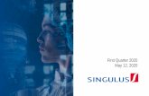 First Quarter 2020 May 12, 2020 · 2020-05-12 · SINGULUS TECHNOLOGIES AG March 24, 2020 - 3 - Financial Key Figures in million € Q1-2019 Q1-2020 Revenues 20.8 10.9 Order Intake