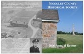 2006 annual report - Nicollet County Historical Society2006 Annual Report NICOLLET COUNTY HISTORICAL SOCIETY Photo: Nicollet County Poor Farm Thank you so much for your support in