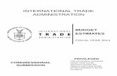 INTERNATIONAL TRADE ADMINISTRATION€¦ · The International Trade Administration’s (ITA) mission is to create prosperity by strengthening the international competitiveness of U.S.